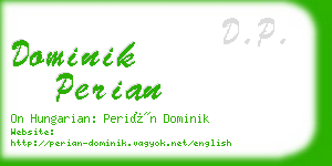 dominik perian business card